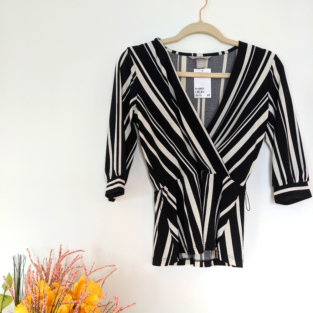 H&M Tie Waist Blouse